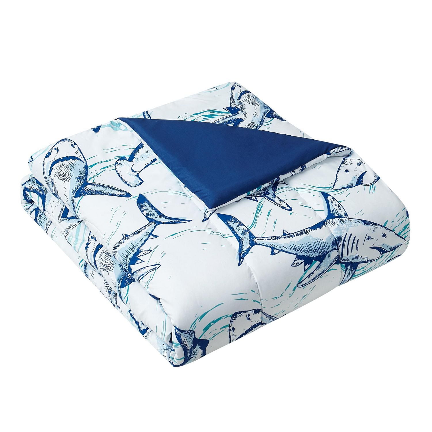 Your Zone Blue Shark Bedding Set for Kids