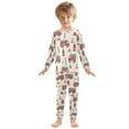 thumbnail image 6 of FORMRS Long Sleeve Top and Pants Pajama Set for Niños 2-Piece Sleepwear, Sizes 18M-8Y, Cartoon Fire Truck Pattern, 6 of 6