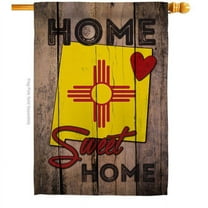 28 x 40 in. State New Mexico Home Sweet American State Vertical House Flag with Double-Sided Decorative Banner Garden Yard Gift