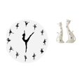 thumbnail image 1 of Reloj De Pared Con Bailarina, Bailarina De Ballet, Gato, Pareja, Esculturas, Estatua De Animal, Regalo De Boda, Reloj Silencioso, Reloj Decorativo Encantador Para La Repisa Del Comedor, Mesa, 1 of 8