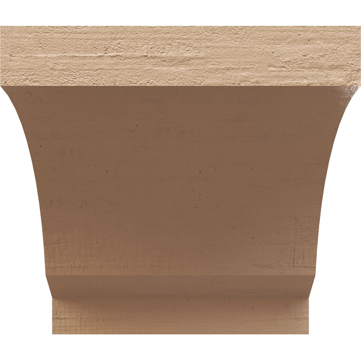 10"W x 10"D x 10"H Wide Moab Rough Cedar Woodgrain TimberThane Corbel, Primed Tan
