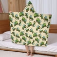 thumbnail image 5 of Cartoon Tractors Harvesters Beige Pattern Hooded Bath Towel，50"x30" for Ages 3 To 12 Kids, Quick Dry Lightweight Soft Microfiber Hood Beach Towel Cover Up for Kids, 5 of 7