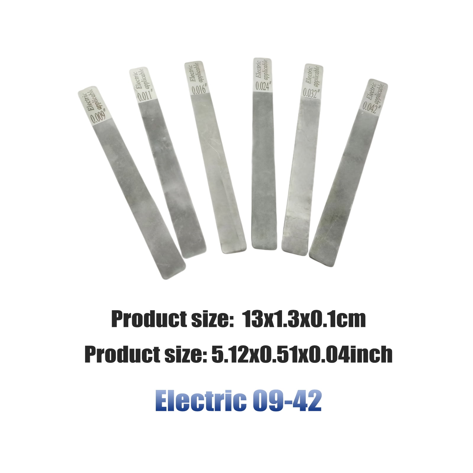 Hersfrd 6Pcs Guitar Nut Fret File Multifunctional Fret Crowning Files Slot Luthier Repair Tool Guitar Nut Frets Cleaning Tools for Electric Acoustic Guitars & Bass Care (Electric 09-42)
