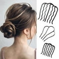 thumbnail image 4 of Horquilla para el pelo, horquilla para moño, horquilla para el pelo, horquillas francesas, pasador para el pelo de 4 puntas, accesorio para sujetar el pelo de moño para mujeres y niñas, 4 of 4