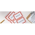 thumbnail image 2 of Office Depot Name Badge Labels, 2 11/32in. x 3 3/8in., Red Border, Pack Of 100, OD98837, 2 of 8