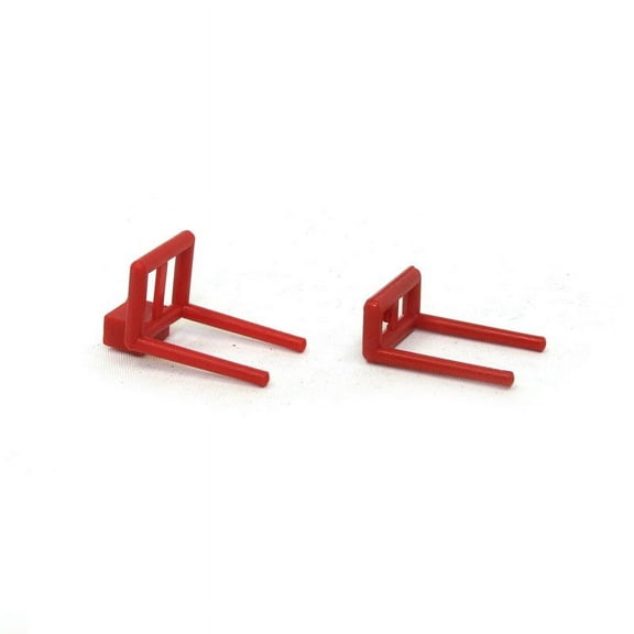 Standi Toys 1/64 Red Plastic Loader Forks and Rear Hitch Bale Mover ST346