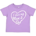thumbnail image 3 of Inktastic I Love My Mom and Dad in White Chalk Heart Boys or Girls Toddler T-Shirt, 3 of 5