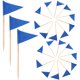 thumbnail image 5 of Flag Cupcake Toppers Small Triangle Toothpicks Diy Cake Decoration Wedding Theme Party 8.00X3.50X0.20CM Blue 60Pcs, 5 of 5