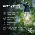 thumbnail image 5 of Brightech Ambience Pro Solar Powered LED Outdoor String Lights 48ft, Waterproof Shatterproof 1W Edison Bulbs with Remote Control, 3000K Neutral White, 5 of 9