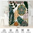 thumbnail image 6 of Boho Floral Shower Curtain for Bathroom, Vintage Tropical Botanical Shower Curtain Sets, Beige Green Botanical Waterproof Fabric Bath Curtains with 12 Hooks 72x72in, 6 of 6