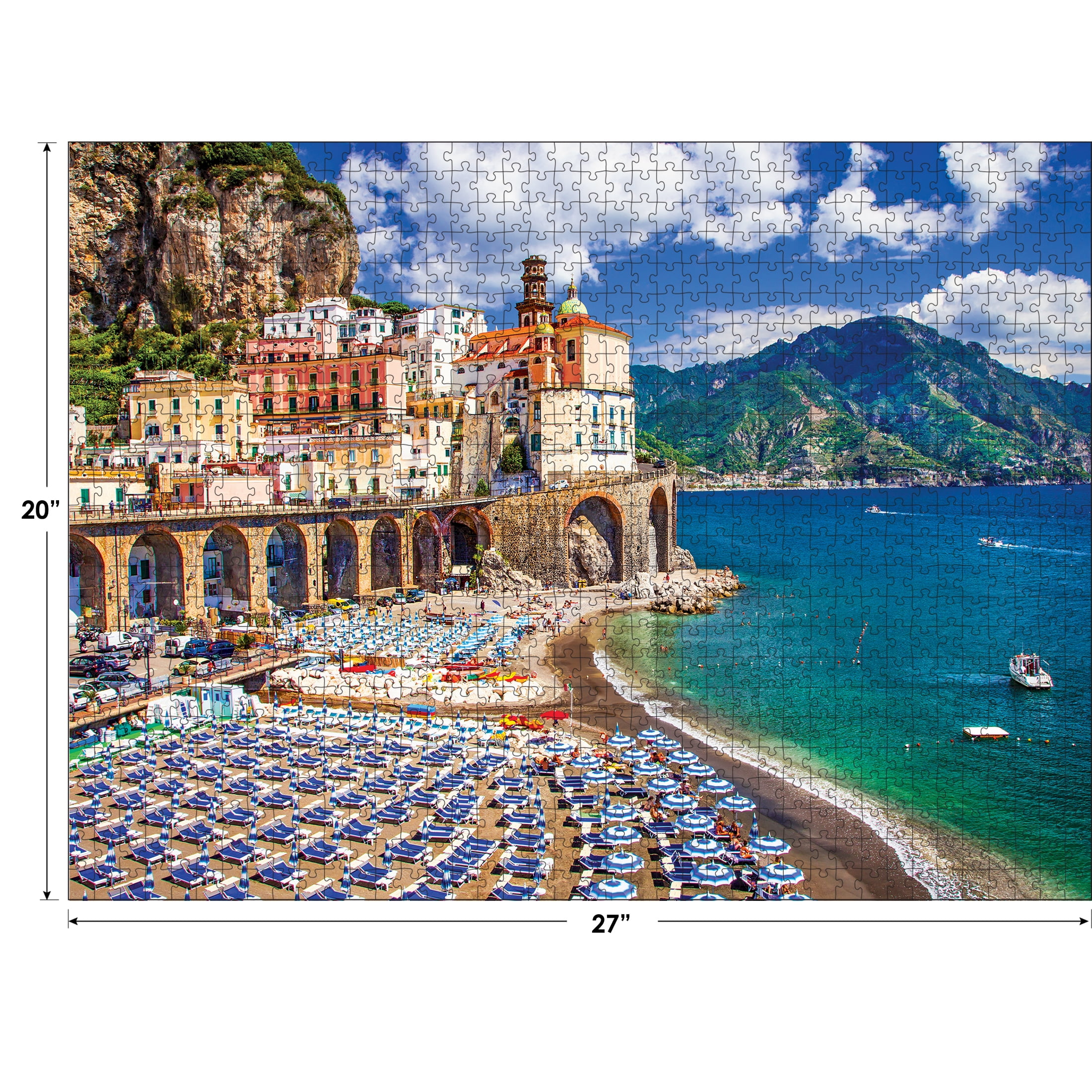Roseart Colorluxe 1000 Piece Abrani Village, Amalfi Coast Adult Interlocking Jigsaw Puzzle