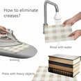thumbnail image 4 of Beige Plaid Placemats for Dinning Table Set of 4, Spring Summer Farmhouse Buffalo Checkered Burlap Kitchen Place Mats Waterproof Cloth Table Mats, Indoor Outdoor Placemats Easy Clean Dinner Decor, 4 of 8