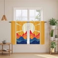 thumbnail image 3 of Sunlight Kitchen Curtains, Yellow Orange Blue Modern Geometric Abstract Art Light Filtering Window Curtain Panels, 2Pcs Rod Pocket Window Treatments Set for RV Dining Room Study Room 42x54 Inches, 3 of 9