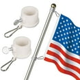 thumbnail image 6 of 2 Pack Flag Pole Swivel Mounting Rings Flag Pole Accessories with Grommet Clip - 1inch, 6 of 10