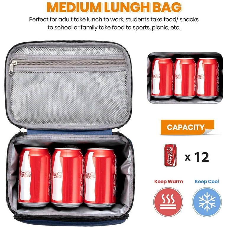NIUTA Lunch Bag for Women, Men, Leakproof Thermal Reusable Lunch Box for  Adult & Kids, Lunch Cooler Tote with Shoulder Strap for Office Work  (Rhododendron) 