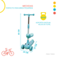 thumbnail image 3 of Mini Scooter 2 en 1 Plegable YEI con Asiento Musica Luz y Freno, 3 of 6