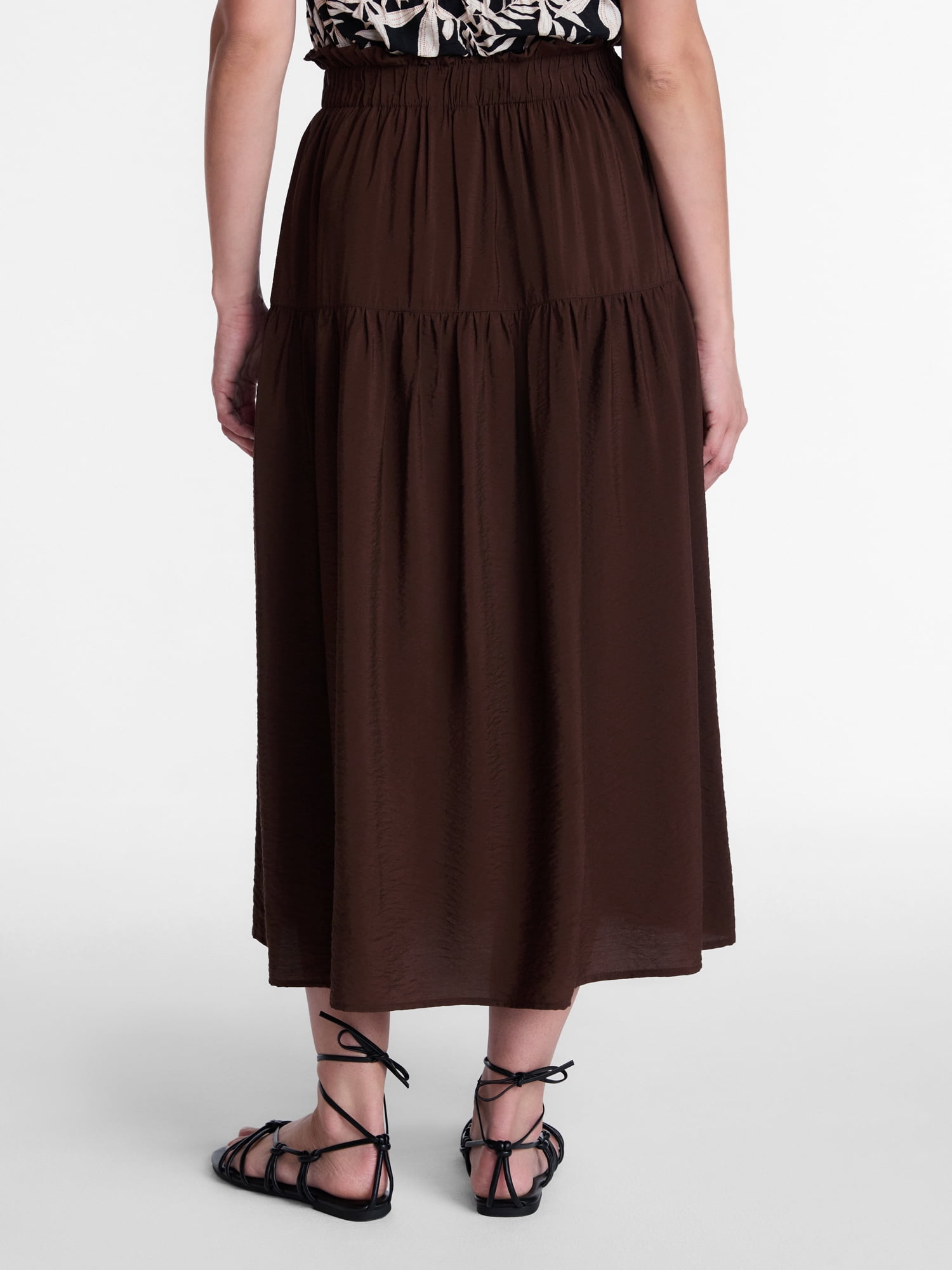 Time and Tru Women’s Tiered Maxi Skirt, Sizes XS-XXXL