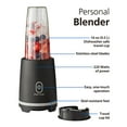 Mainstays Black SingleServe Blender with 1 Travel Lid, 16 oz, New