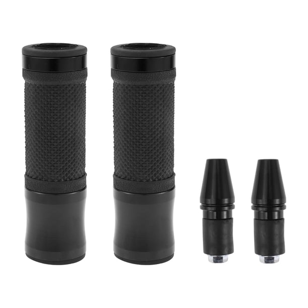 Kit de cubiertas de manillares de motocicleta Unique Bargains 7/8" 22mm 15/16" 24mm, agarres de manillar de aleación de aluminio y goma para motocicleta, scooter, bicicleta y ATV, color negro, 1 juego