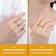 thumbnail image 4 of 2 anillos cruzados con diamantes de imitación, anillos abiertos ajustables, anillos para dedo para mujer, 4 of 7