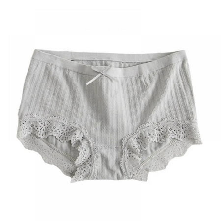 

Women s Underwear Middle Waist Seamless Women s Underwear Antibacterial High Elastic Lace Bow Briefs