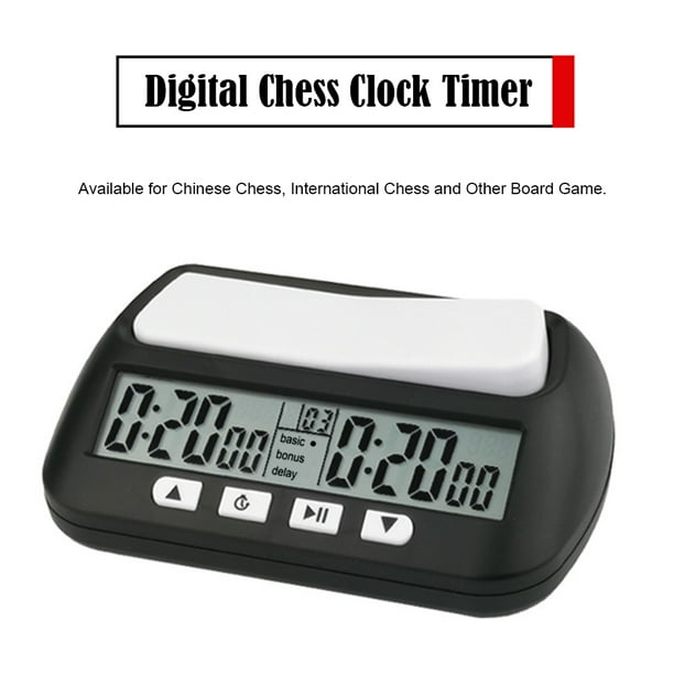 Horloge D'Échecs Mécanique En Bois Restrdt – Minuterie Professionnelle Analogique Portable Sans Pile Pour Tournois Et Parties