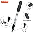 thumbnail image 4 of Dry Erase Markers, Shuttle Art 25 Pack Black Magnetic Whiteboard Markers with Erase, Fine Point Perfect for Writing on Dry-Erase Whiteboards Mirrors Glasses, 4 of 5