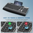 thumbnail image 2 of Wireless Keyboard and Mouse, Ergonomic Wireless Keyboard with Wrist Rest and Phone Holder, Quiet Computer Mouse for Mac PC Laptop-Black Grey, 2 of 4