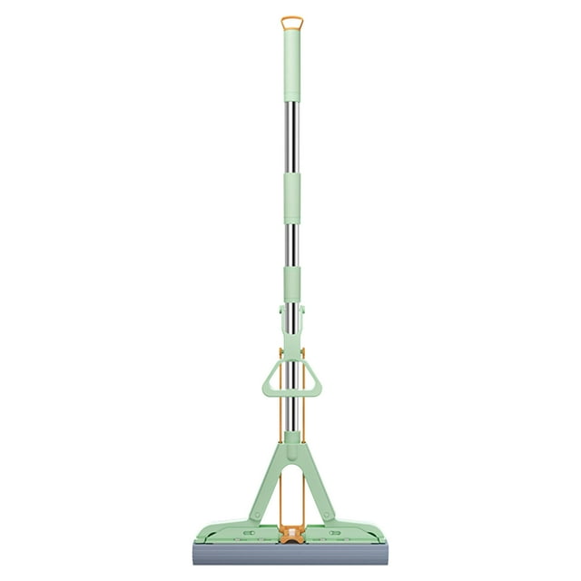 Birdeem Absorbent Folding Sponge Mop with Brush Hand Free Mop