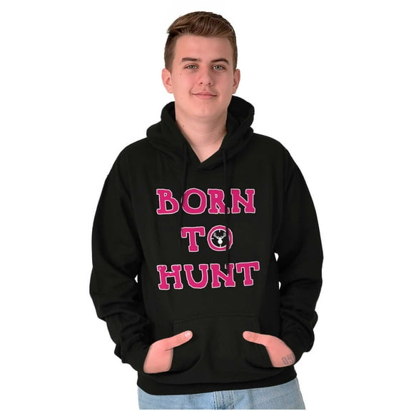 Born to Hunt Crosshairs Deer Buck Unisex Plus Fleece Graphic Hoodie Brisco Brands 2X