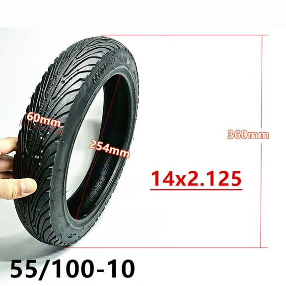 14 Inch Electric Scooter Vacuum Tyre 14x2.125 Tubeless Tire for Electric Bike