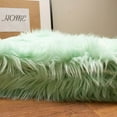 thumbnail image 3 of Super Area Rugs Plush 6 by 9 Ft Faux Sheepskin Fur Shag Rug, Mint Green, 3 of 5