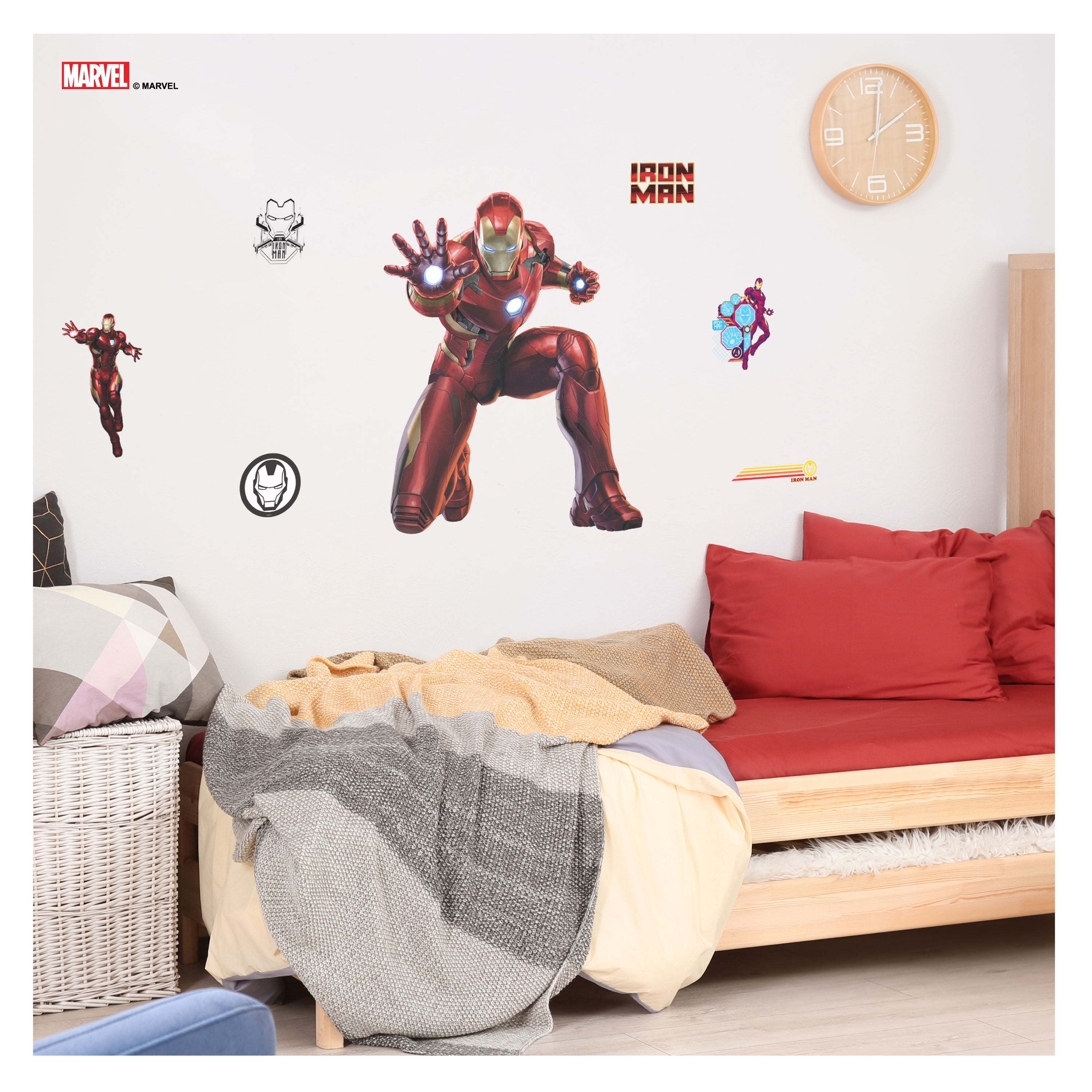 Avengers 8 DESIGNS Light Switch Vinyl Sticker Decal Kids Marvel Heroes Man Room 