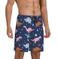 thumbnail image 2 of Sikiie Dinosaur Mens Pajama Shorts, Lightweight Lounge Pant with Pockets Soft Sleep Pj Shorts for MenMedium, 2 of 6