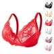 thumbnail image 4 of Bralettes De Encaje Posición Alta Del Corazón Sujetador Push Up Ropa Interior Cómoda Y Transpirable Para Mujer 40/90E Hierro Rosa, 4 of 6