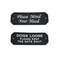 thumbnail image 1 of 2 letreros de pared de estilo vintage, letreros de advertencia, TENGA en CUENTA QUE SU CABEZA Y ESTÁN SUELTOS, para decoración del patio Baoblaze Tablero de placas de puerta decorativa, 1 of 8