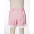 thumbnail image 4 of Yruioon Kids Girls Dance Shorts Pumpkin Bloomers Ruffle Lace Bowknot Pettipant Security Short Pants Pink 150, 4 of 7