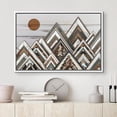 thumbnail image 2 of PixonSign Framed Canvas Print Wall Art Wood Panel Mountain Range Nature Wilderness Digital Art Wood Panel Landscape Farmhouse/Country Relax/Calm/Cozy Geometric Abstract - 16"x24" White, 2 of 5
