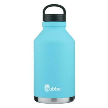 bubba Growler Stainless Steel Water Bottle Wide Mouth Rubberized in Blue, 64 fl oz.