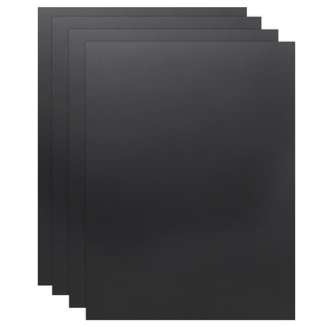 Uxcell 4 Paquete de Hoja de Plástico ABS, 0.02" de Grosor 12"x16" Hoja de Plástico Dura Flexible, Panel de Plástico Moldeable por Calor para Manualidades de DIY Decoración del Hogar, Negro
