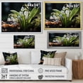thumbnail image 4 of Designart "White Green Snowdrops landscape II" Floral Floater Framed Canvas Wall Art, 4 of 7