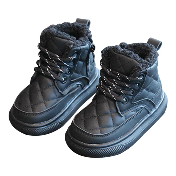 Botas De Nieve Botas planos de cuero de PU Botas casuales para niños Botas cálidos Felpa impermeable para viajes al aire libre Ndcxsfigh Tenis De Mujer Tenis De Hombre