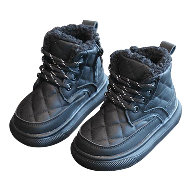 Botas De Nieve Botas planos de cuero de PU Botas casuales para niños Botas cálidos Felpa impermeable para viajes al aire libre Ndcxsfigh Tenis De Mujer Tenis De Hombre