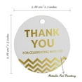 thumbnail image 6 of Inkdotpot Real Gold Foil Thank You For Celebrating With Us Bridal Shower-Baby Shower-Retirement-Wedding-Birthday Tags Favor Hang Paper Tags 50 Pieces, 6 of 7