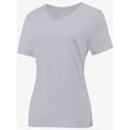 thumbnail image 2 of Women's Ultra-Soft V-Neck Short Sleeve Trendy Casual T-Shirt, 2 of 5