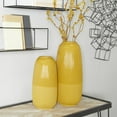 thumbnail image 2 of CosmoLiving by Cosmopolitan 18", 14"H Yellow Ceramic Vase, Set of 2, 2 of 8