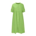thumbnail image 6 of Edvintorg Maxi Dress Fall Fashion Women Cotton And Linen Loose Shirts Dresses Solid Causal Turndown Collar Long Sleeve Vacation Dress with Buttons, 6 of 6