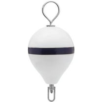 Polyform Mooring Buoy w/SS 17" Diameter - White Blue Stripe