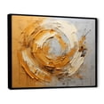 thumbnail image 2 of Designart "Spiraling In Golden Lemon Zest III" Abstract Spirals Floater Framed Canvas Art Print, 2 of 5