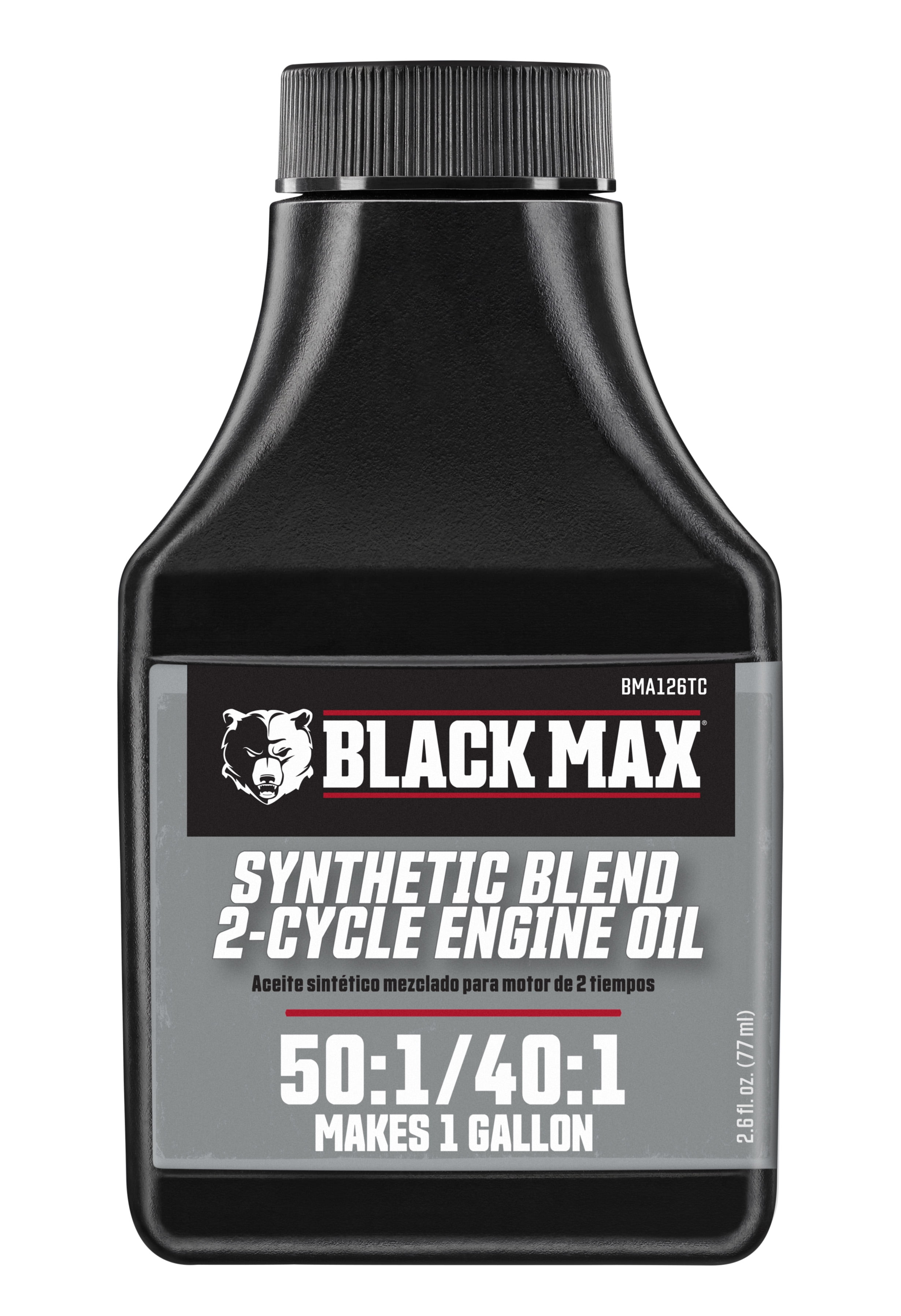 Black Max 2.6oz Synthetic Blend 2-Cycle Oil, Makes 1 Gallon